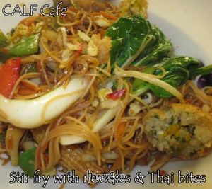 Stir fry at Duke Bullock's Vegan Cafe in Scarborough