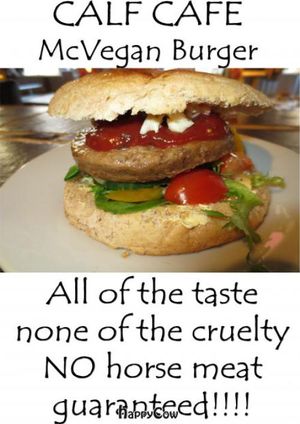 McVegan burger at Duke Bullock's Vegan Cafe in Scarborough