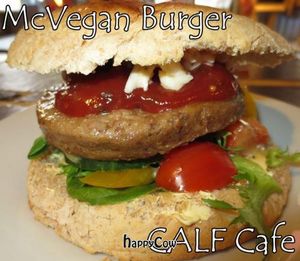 McVegan burger at Duke Bullock's Vegan Cafe in Scarborough