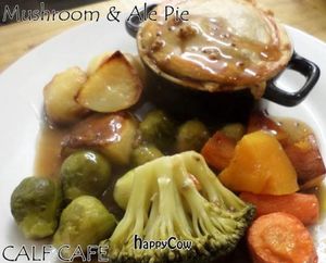 Mushroom & ale pie at Duke Bullock's Vegan Cafe in Scarborough