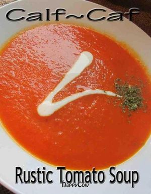 Homemade soup at Duke Bullock's Vegan Cafe in Scarborough