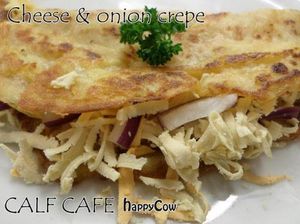 Savoury crepe at Duke Bullock's Vegan Cafe in Scarborough