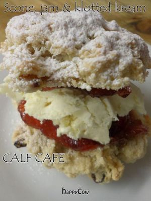 Scones & vegan clotted cream at Duke Bullock's Vegan Cafe in Scarborough