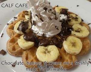 waffles at Duke Bullock's Vegan Cafe in Scarborough