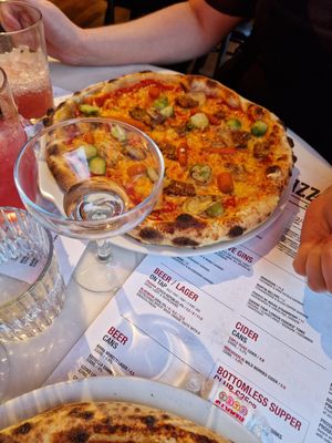 Christmas dinner pizza at Pizza Punks in Nottingham