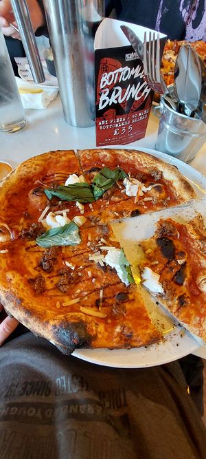 Where are the meatballs & cheese? (Mozzarella was good tho) at Pizza Punks in Nottingham