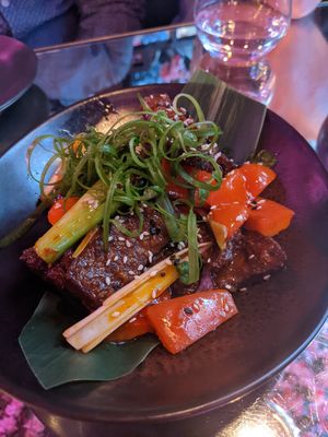 Mongolian mock beef at Tattu Edinburgh in Edinburgh