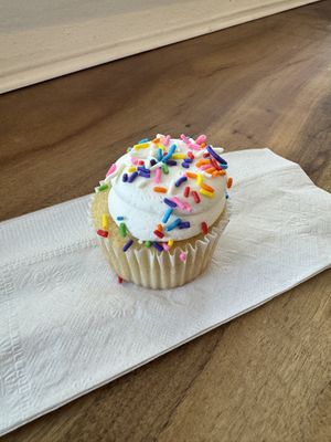 Vanilla sprinkle cupcake   at Valhalla Bakery in Orlando