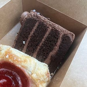 double chocolate cake at Valhalla Bakery in Orlando