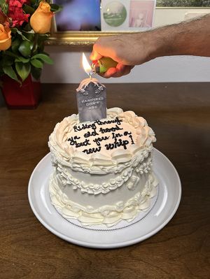 Another year, another exceptional cake from Valhalla. Coconut cake with coconut icing.   at Valhalla Bakery in Orlando