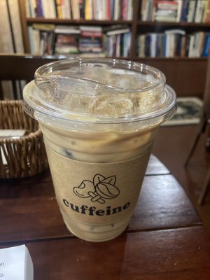 Khmer iced latte with oat milk  at Cuffeine: Plant-based Coffee in Phnom Penh