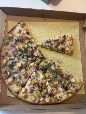 vegan chicken tikki masala pizza   at Pizza Point in Burien