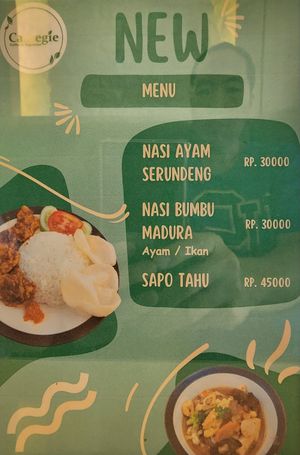 New menu at Cavegie in Tangerang