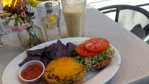 Zen burger  at The Natural Cafe - State St in Santa Barbara
