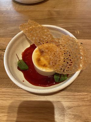 Crème Brûlée, Anise Cherries, Lemon Snap  at Mallow - Canary Wharf in East London