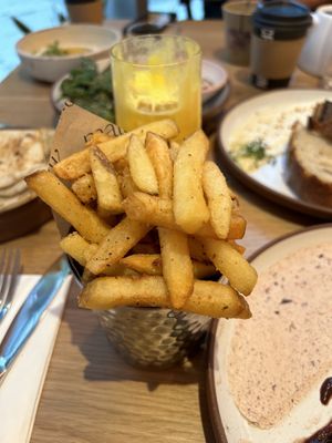 Lemon garlic fries  at Mallow - Canary Wharf in East London