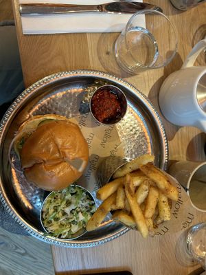 Chick’n parm burger  at Mallow - Canary Wharf in East London