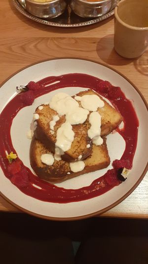 Creme brulee French toast at Mallow - Canary Wharf in East London