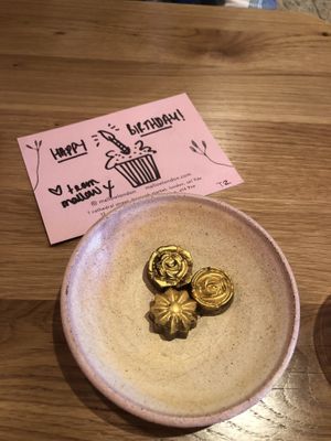 Birthday chocs   at Mallow - Canary Wharf in East London