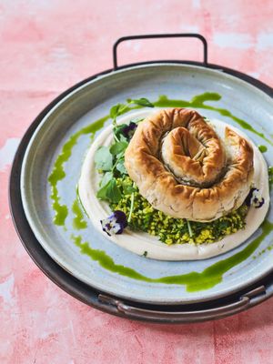 porcini walnut date borek at Mallow - Canary Wharf in East London