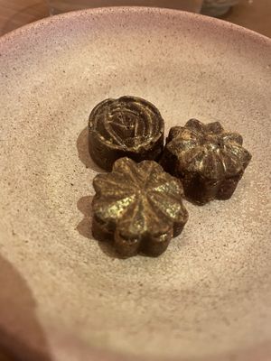 Chocolate truffles  at Mallow - Canary Wharf in East London