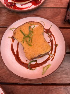 Kimchi toastie  at Mallow - Canary Wharf in East London