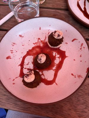 Mushroom croquettes   at Mallow - Canary Wharf in East London