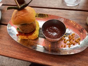 Vada pav slider  at Mallow - Canary Wharf in East London