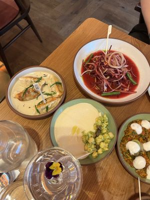 More starters of sharing menu   at Mallow - Canary Wharf in East London