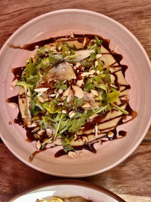 Blistered grape salad  at Mallow - Canary Wharf in East London