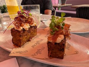 Swede and potato hash browns at Mallow - Canary Wharf in East London