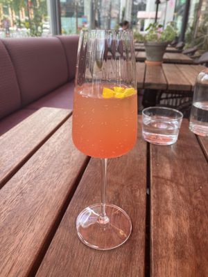 Watermelon Elderflower Bellini  at Mallow - Canary Wharf in East London