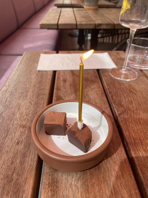 Dark chocolate sea salt truffles  at Mallow - Canary Wharf in East London