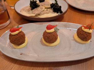 Mojo roji croquettes at Mallow - Canary Wharf in East London