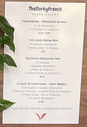   at TheDorkyFrench Vegan Bakery in Glasgow