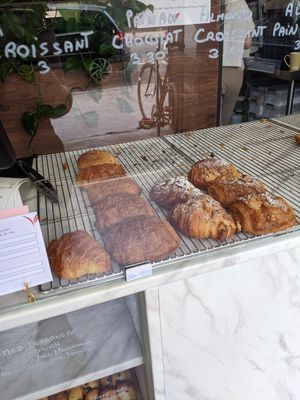 Croissants and pain au chocolate/pain au almond at TheDorkyFrench Vegan Bakery in Glasgow