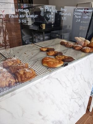 Palmiers and savoury croissants at TheDorkyFrench Vegan Bakery in Glasgow
