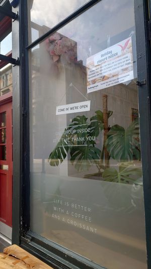 Facade at TheDorkyFrench Vegan Bakery in Glasgow