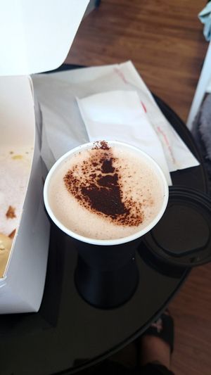 Hot cocoa at TheDorkyFrench Vegan Bakery in Glasgow