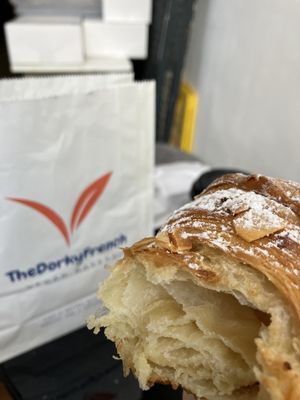 Almond Croissant   at TheDorkyFrench Vegan Bakery in Glasgow