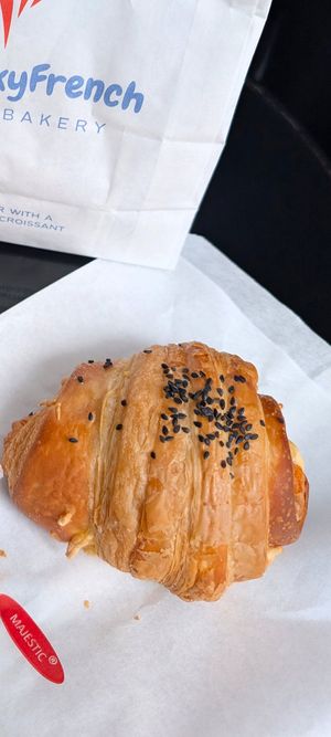 Chilli sausage and cheese at TheDorkyFrench Vegan Bakery in Glasgow