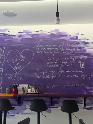 Interior design at veganaf in Banska Bystrica