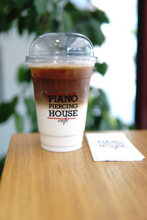 ICED LATTE WHIT ALMOND MİLK at Piano Piercing House Cafe in Antalya