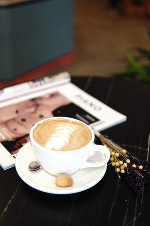 LATTE WHIT ALMOND MİLK at Piano Piercing House Cafe in Antalya