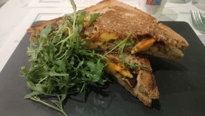 Toast melanzane e ceci at A Casa di Francesco in Palermo