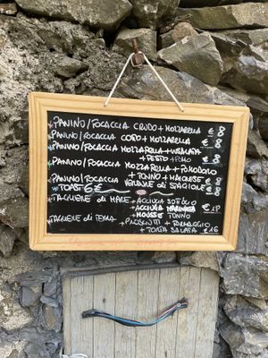 Menu  at Marina di Corniglia Bar in Corniglia
