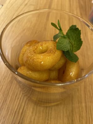 Donuts with caramel sauce   at Hulala in Dusseldorf