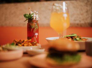 The Hulala Mojito & our Flamingo Royal. Cheers! at Hulala in Dusseldorf