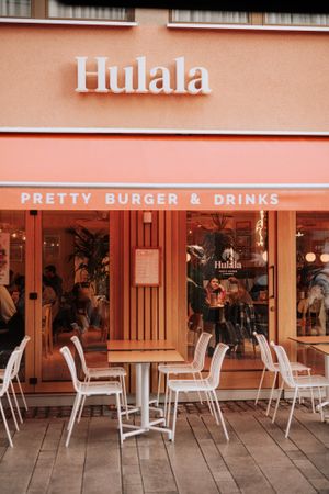 Hulala storefront & terrace at Hulala in Dusseldorf