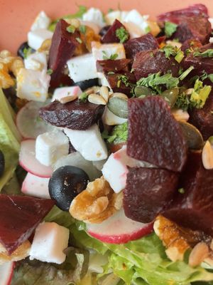 Vegan feta   at Hulala in Dusseldorf